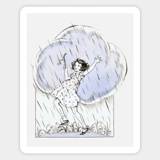 Dancing in the spring rain Magnet